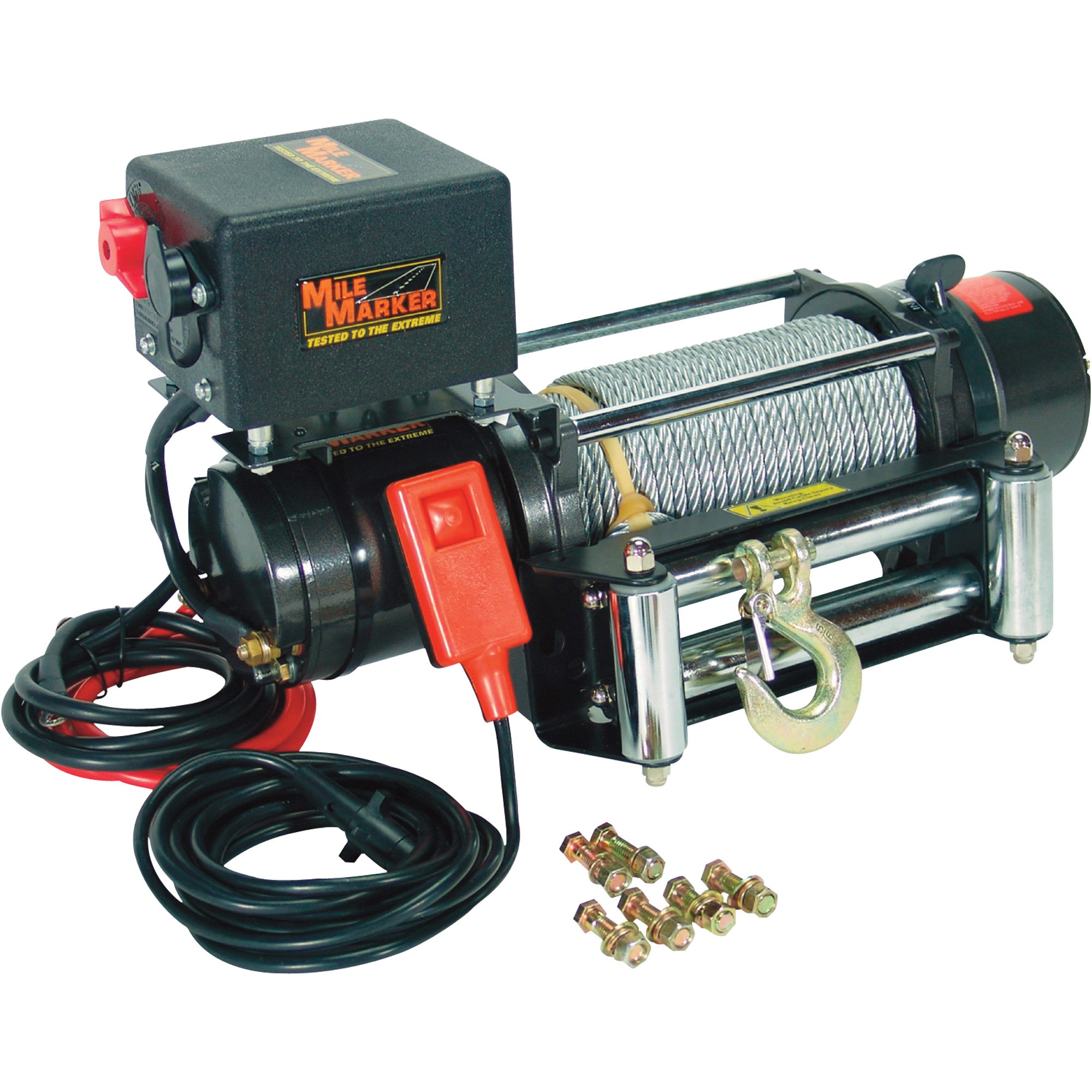 Mile Marker 12V DC Electric Winch — 8000-Lb. Capacity, Model# PE8000